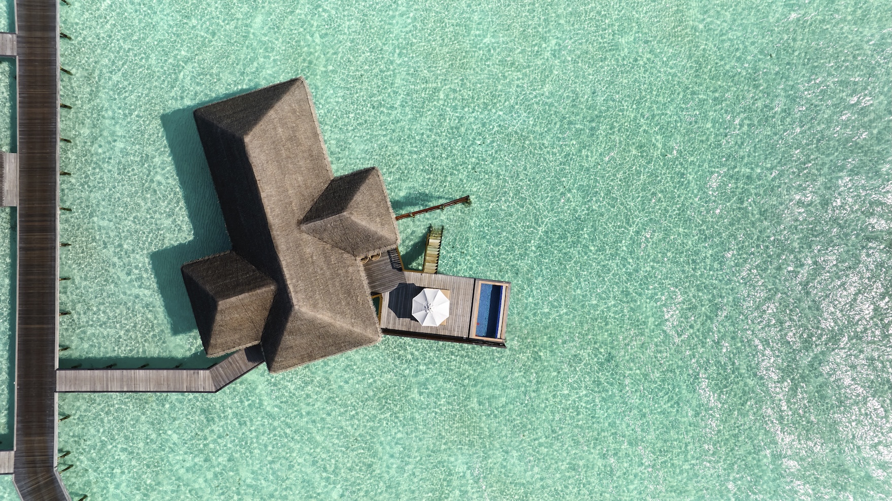 Conrad Maldives Rangali-Finolhu Island - Grand Water Villa with Pool - One Bedroom Aerial View